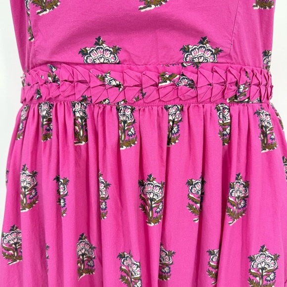 Rhode Salena Dress Cotton Marigold Flower Hot Pink Size S - Picture 5 of 8